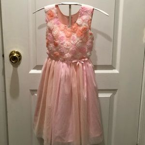Jona Michelle Pink Dress with Floral top girls’ size 5- $15